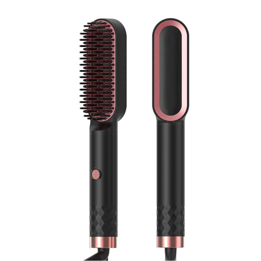 Heat Protection Hair Straightener Brush