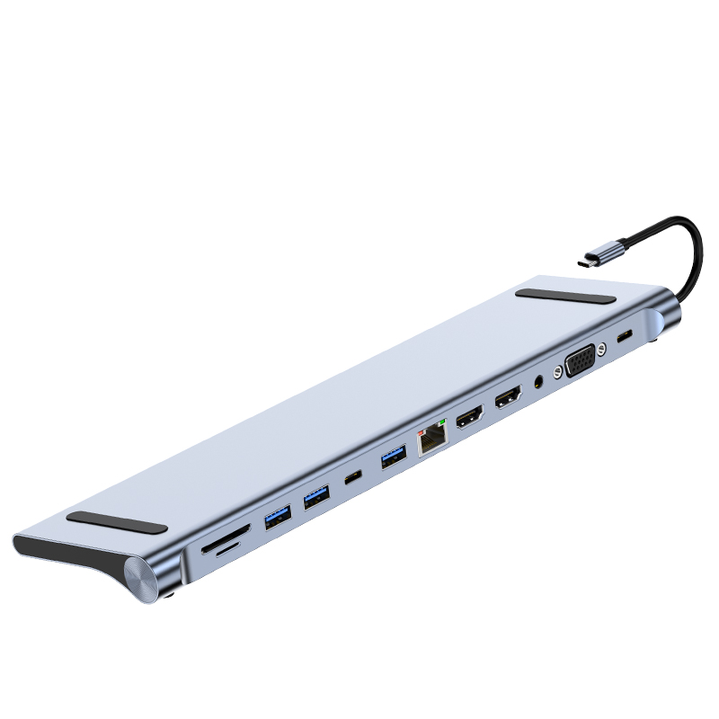Multifunction 12 In 1 PC USB-C Docking Station With Fast Charger HUB Port,Strong Power Adapter 