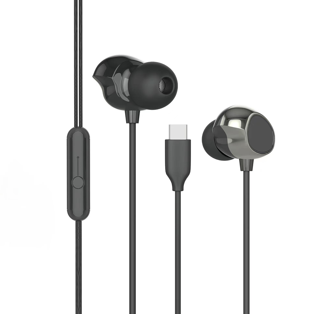 Type-C Earphone Wired Earphones Stereo Type C Headphone With Mic For Iphone