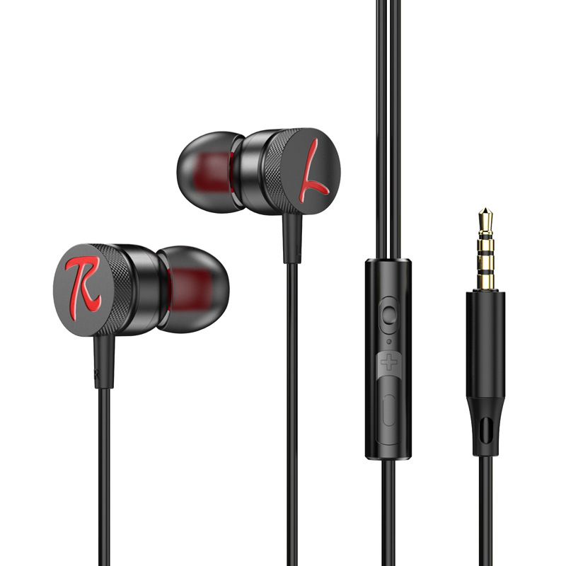 Gaming Earphone mobile 3.5mm & TYPE-C in-ear Headphones Metal Bass headset for android systeam IOS