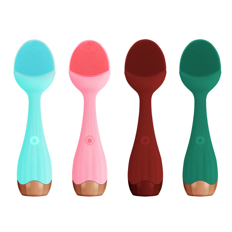 Heated Silicone Facial Beauty Guide Pore Cleaner Household Face Washing Brush